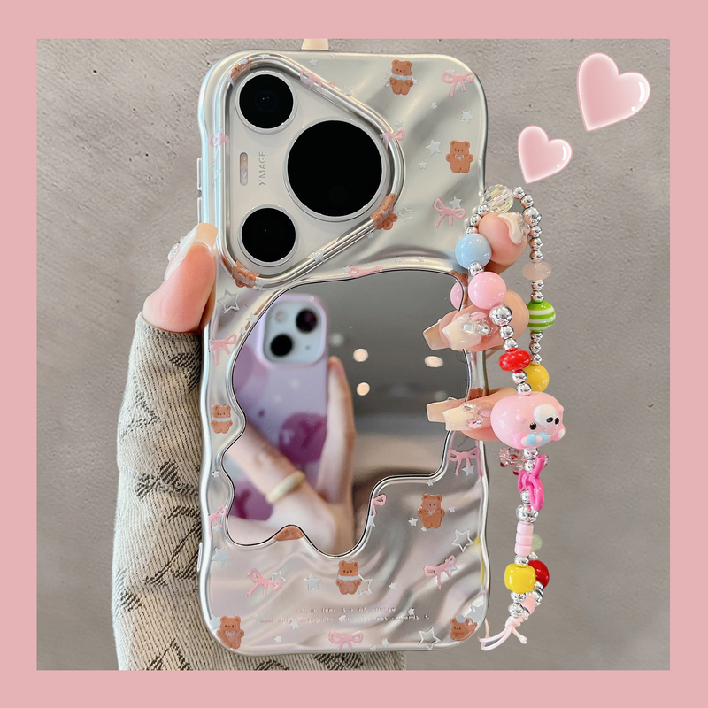 适用华为pura70pro+新款手机壳韩风ins星星小熊蝴蝶结pura80Ultra