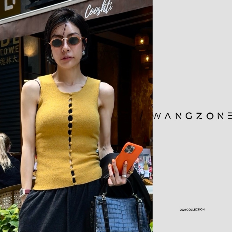 WANG ZONE｜法式复古欧风进口羊毛多叠扣背心马甲