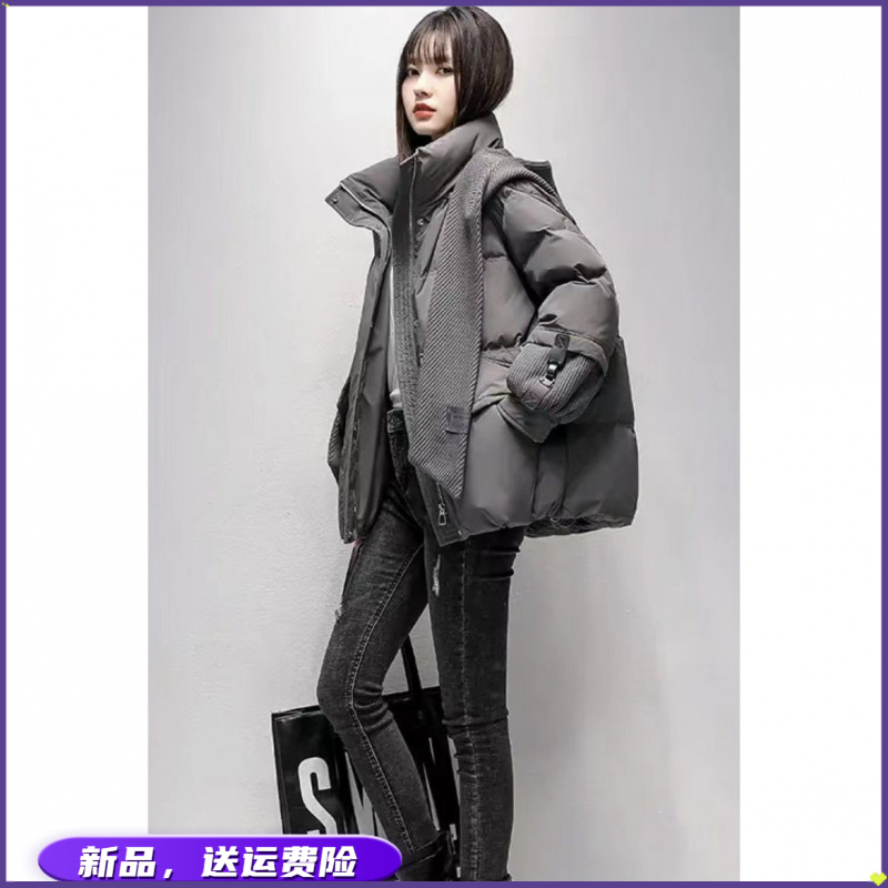 棉服女冬季新短款小个子款学生外套衣棉服加厚连帽