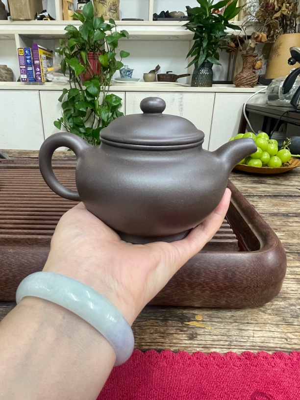 宜兴原矿无添加四号井大水潭天青泥大掇只容量350c高端茶具紫砂壶