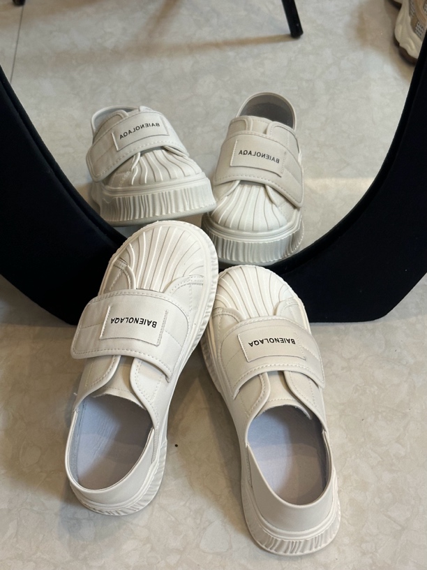 厚底贝壳头休闲魔术贴休闲板鞋时尚运动欧若智性风