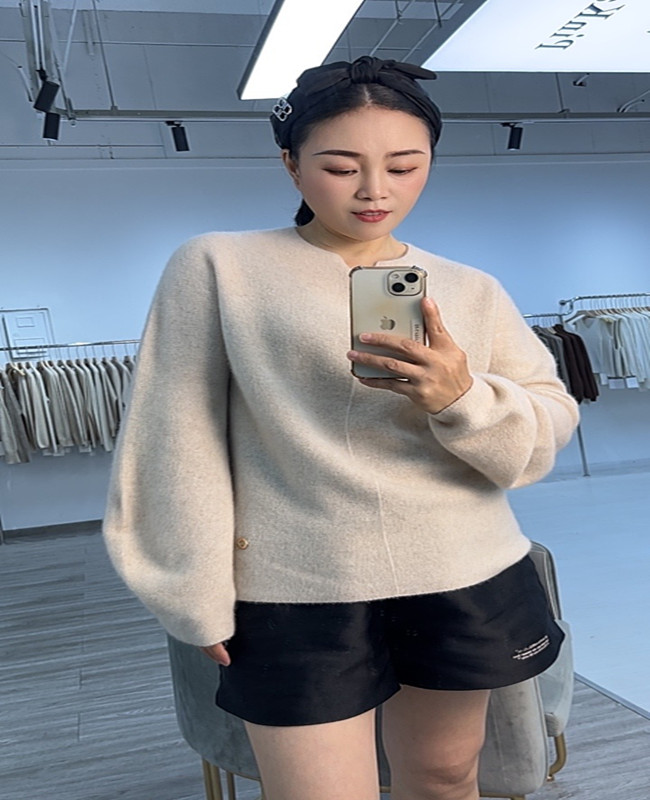 品卡思定制羊绒半拉链上衣424#
