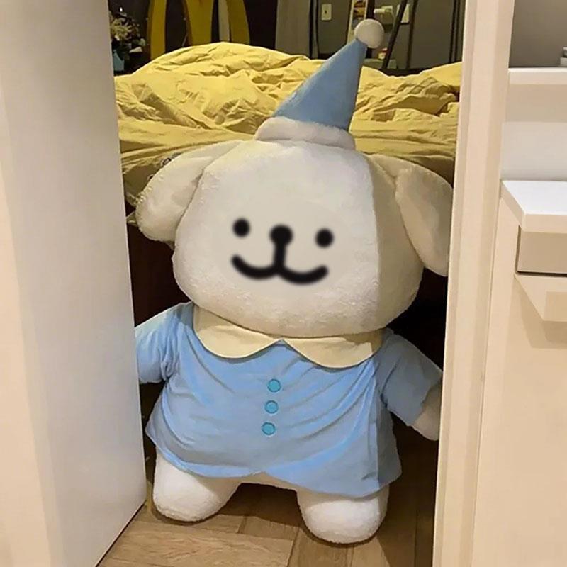 线条小狗玩偶大号毛绒玩具抱睡公仔女生超软娃娃抱枕生日礼物摆件