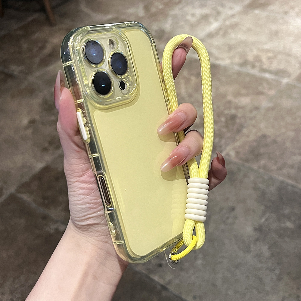 新款网红爆款果冻气囊防摔适用苹果16ProMax手机壳高级感全包防摔