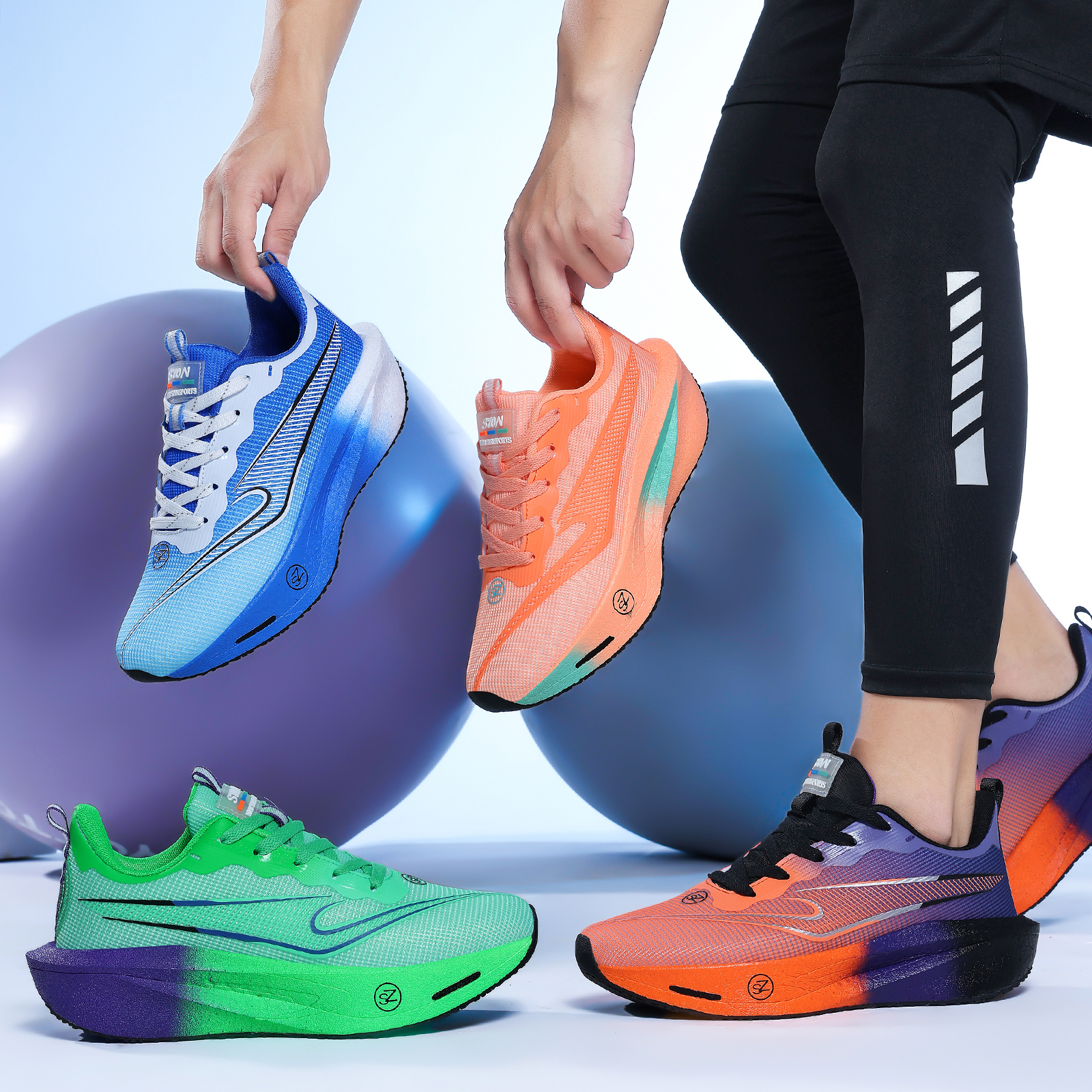 青少年竞速包裹性减震碳板科技男女体测体考跑鞋2688