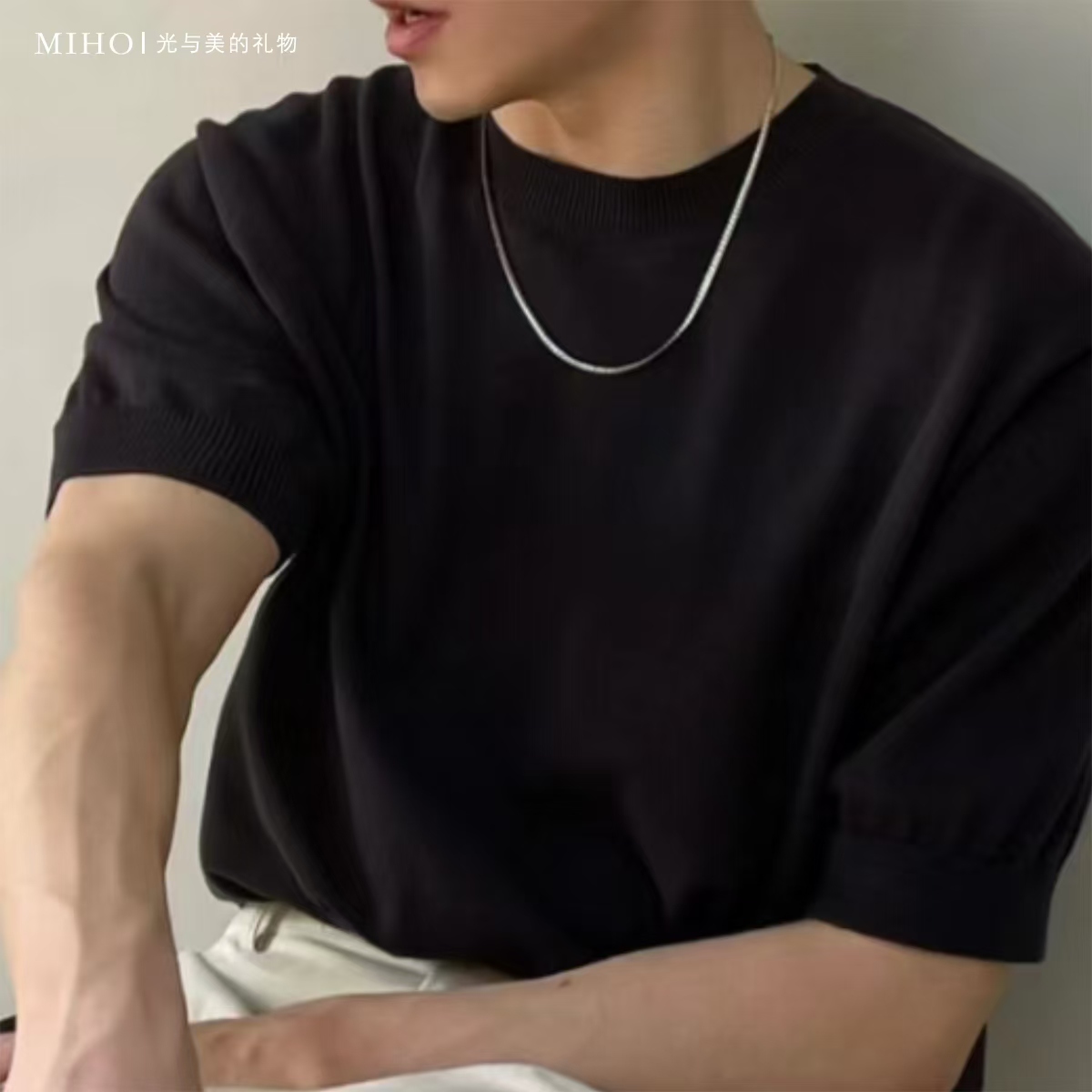 钛钢项链 蛇骨链极简小众素链潮流ins细链不掉色嘻哈锁骨链毛衣链