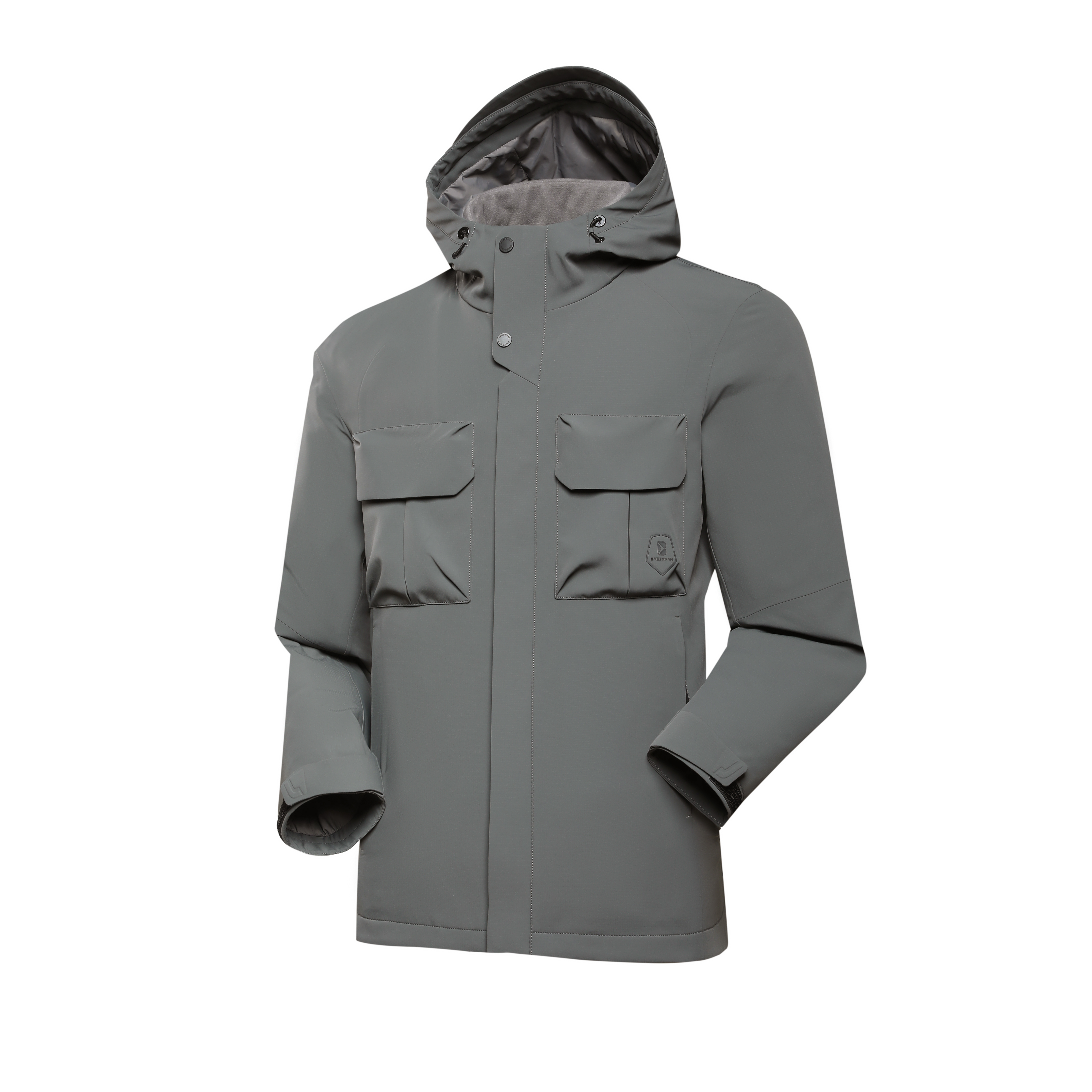 鲍尔曼BAOERMAN防风防泼水羊毛白鸭绒内胆男士三合一两件套25851A