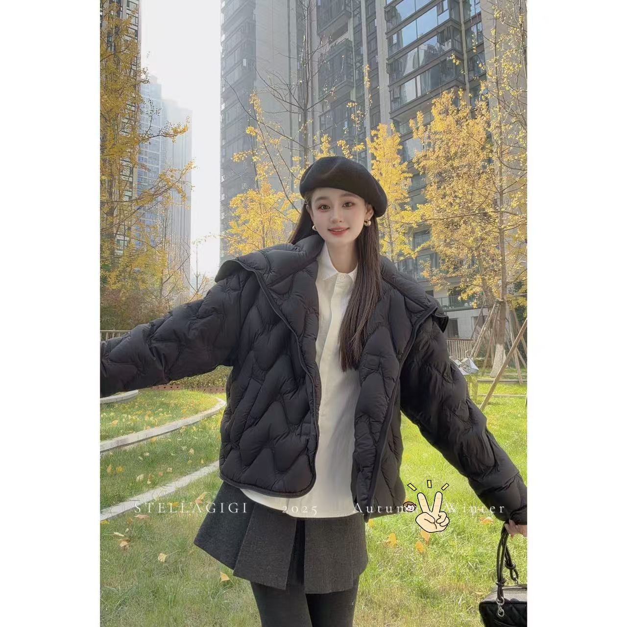 SG / 郭幂幂 AW 回归首播新国标90白鸭绒大翻领羽绒服WT-20253050