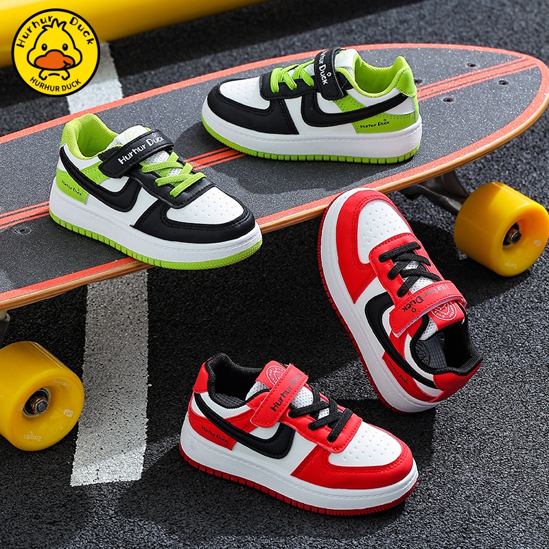 儿童秋季新品休闲板鞋2025防水皮面软底百搭个性男女童户外运动鞋