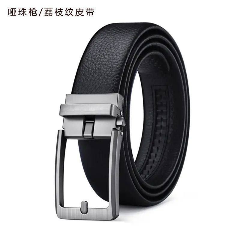 新款男士皮带高档仿针扣型自动皮质腰带简约时尚百搭商务休闲裤