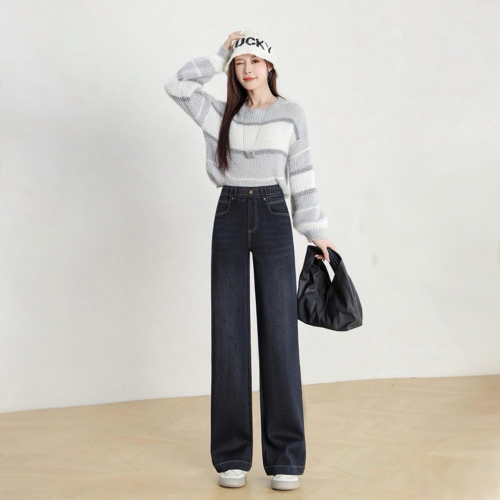 [熊太专属]2573潮流复古牛仔裤女2025年秋季新款高腰显瘦时尚百搭