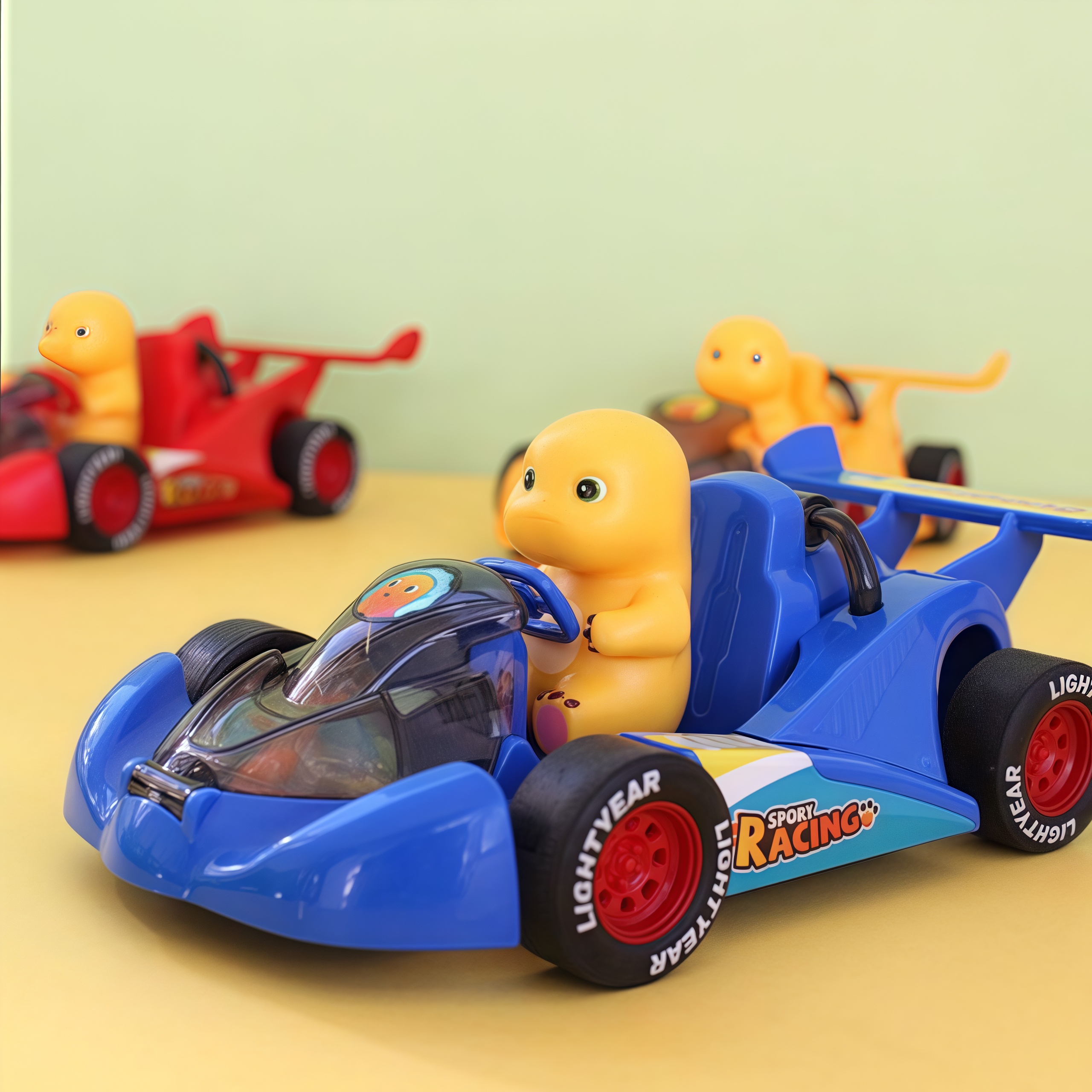 玩明糖酷跑卡丁车玩具糖果4-6岁宝宝跑车奶龙儿童玩具车各种车