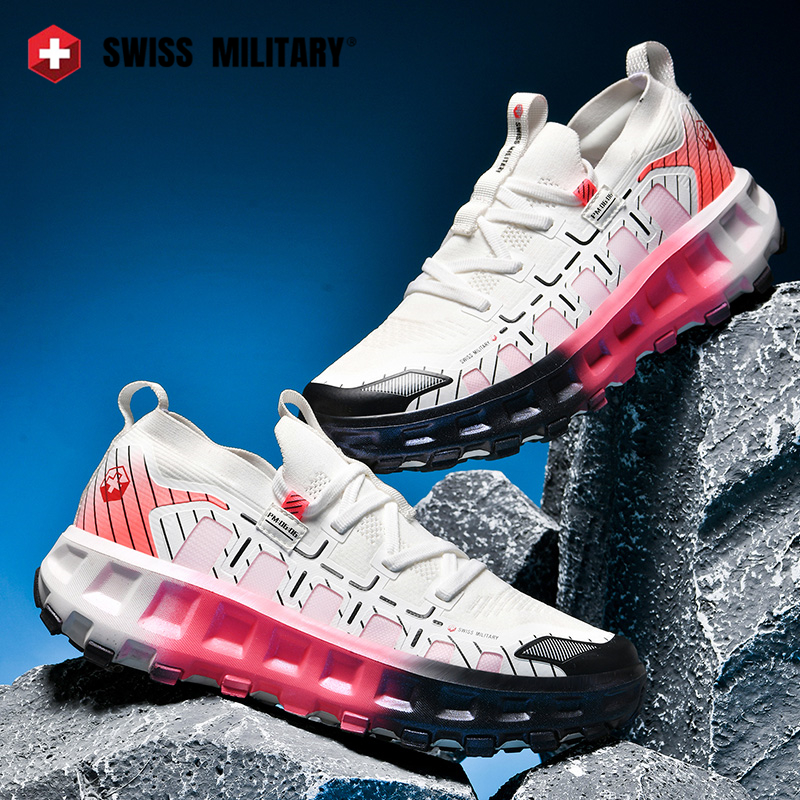 SWISS MILITARY瑞士军工情侣款休闲鞋轻量一体化耐磨越野徒步登山