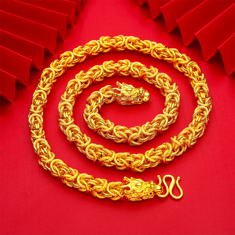 合金项链 合金项链链子饰品【龙骨项链】男士时尚打造素款百搭霸气