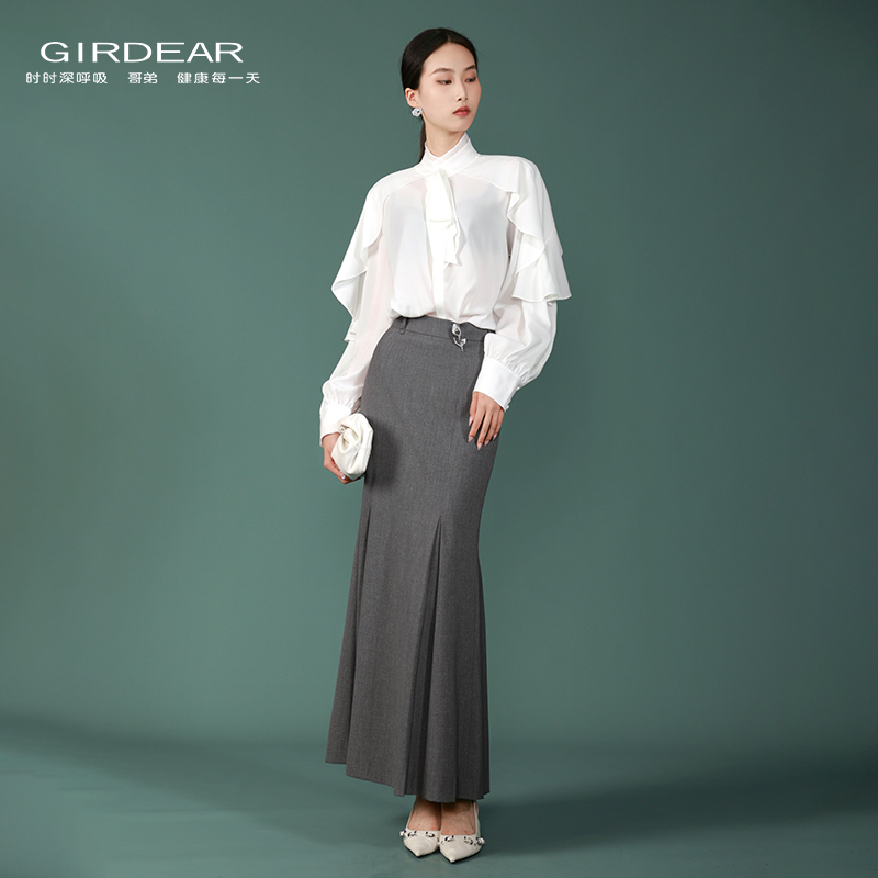 GIRDEAR/哥弟新款时尚百搭气质显瘦修身高腰半身裙120043