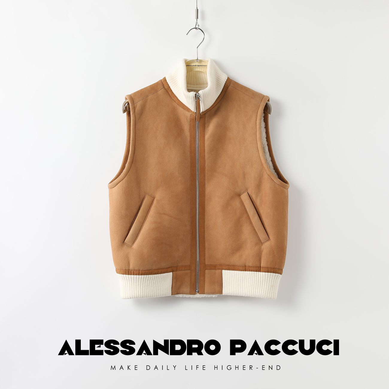 【孤品不退换】洛哥24812X麂面羊皮毛 叠搭微阔马甲皮草