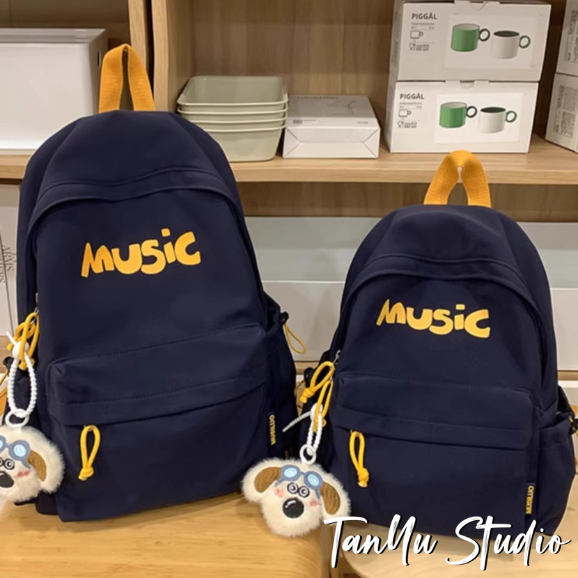 探屿美式高街书包初中生男小众高颜值双肩包小学生大容量减负背包