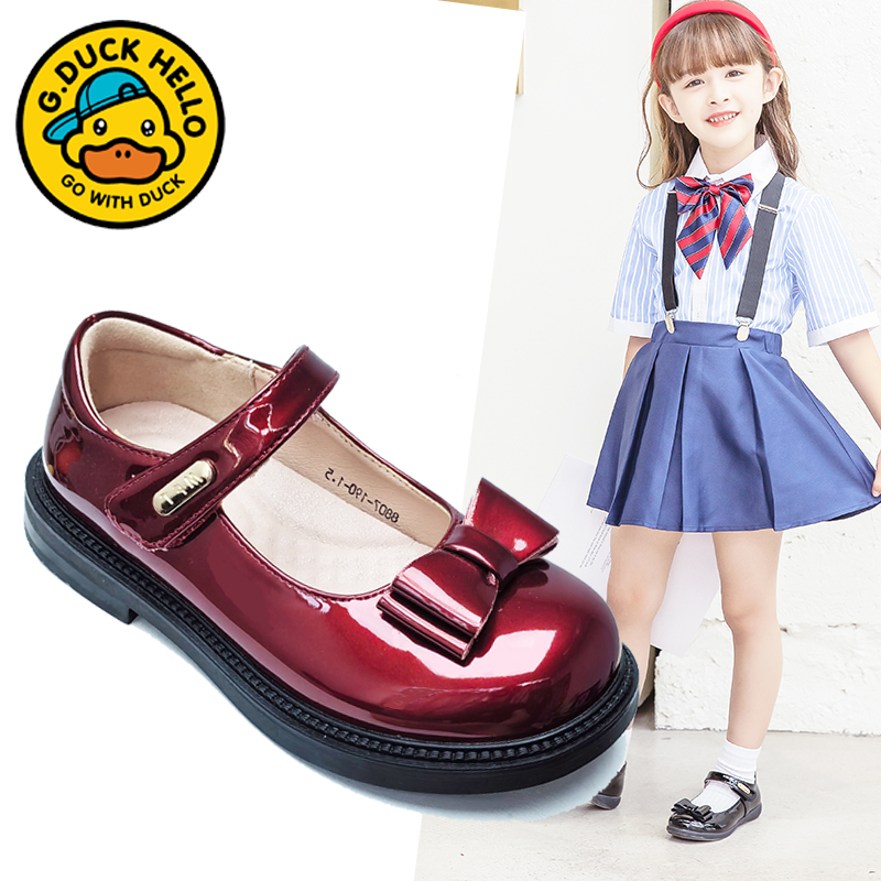 女童黑皮鞋2025春秋新款女孩演出小女孩玛丽珍小儿童公主鞋中大童