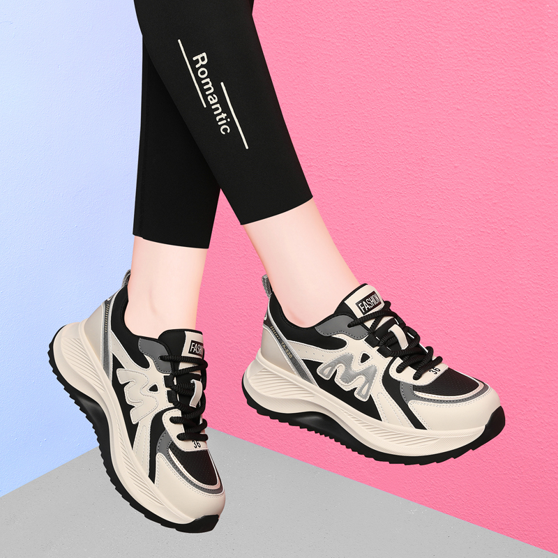 爆款老爹鞋小众显脚小轻便厚底休闲鞋2025秋冬新款软底运动女鞋