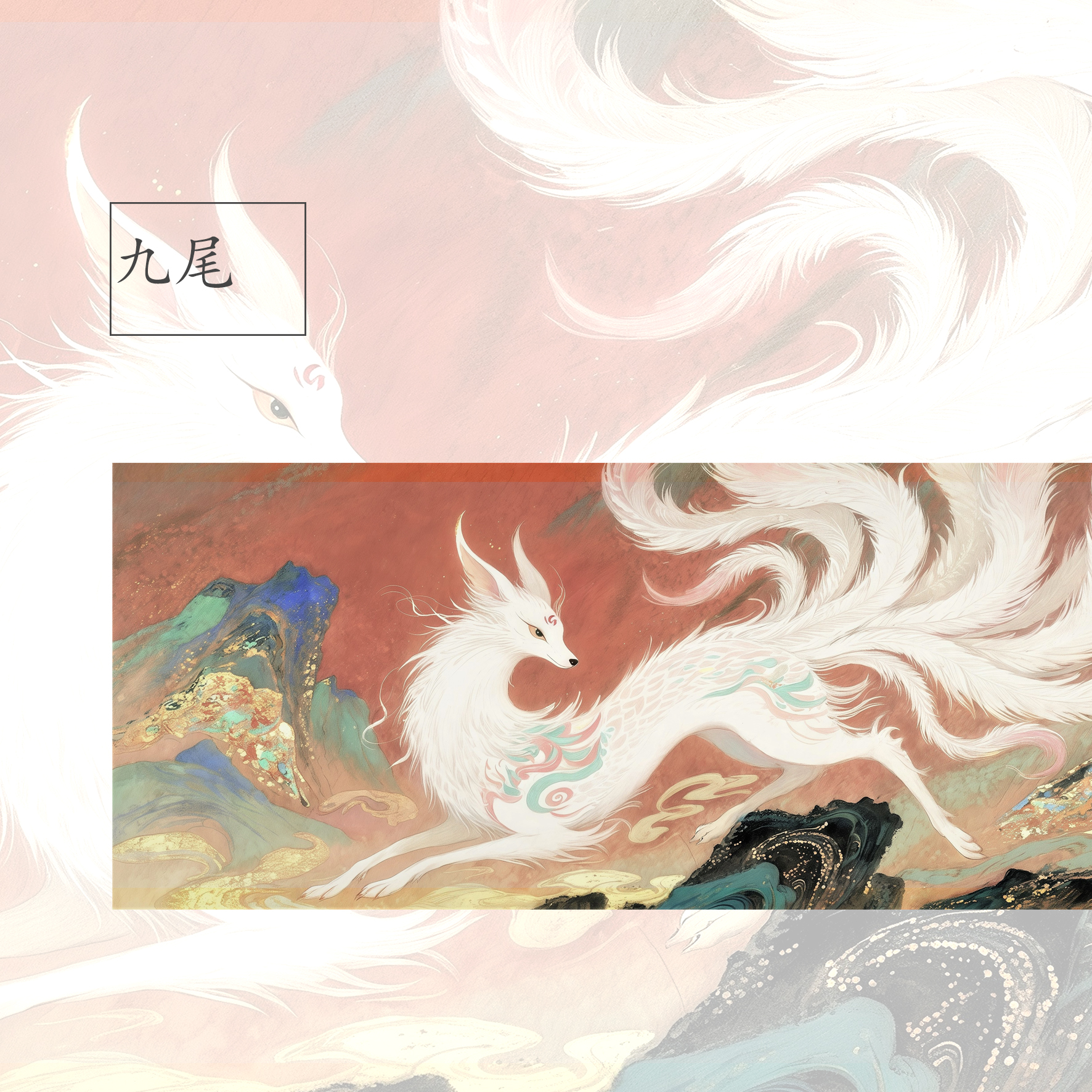 【九尾】蜡染直播浮力书法宣纸十米长卷