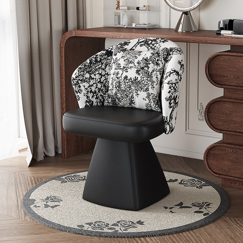 简约风化妆凳子女生卧室梳妆凳小户型轻奢可旋转梳妆台椅子美甲椅