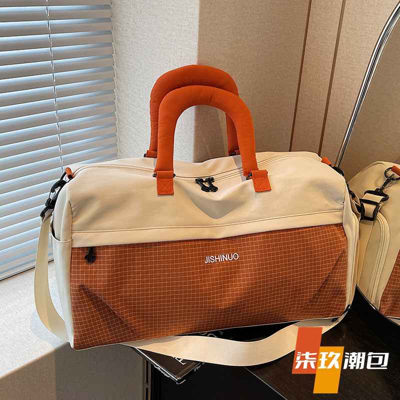 柒玖大容量手提旅行包时尚短途旅游行李收纳包干湿分离运动健身包