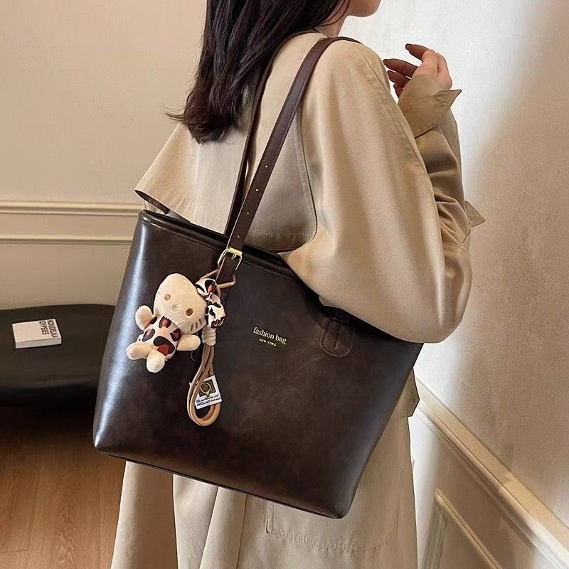 复古简约大容量托特包大包2025秋冬新款时尚上班通勤包单肩托特包