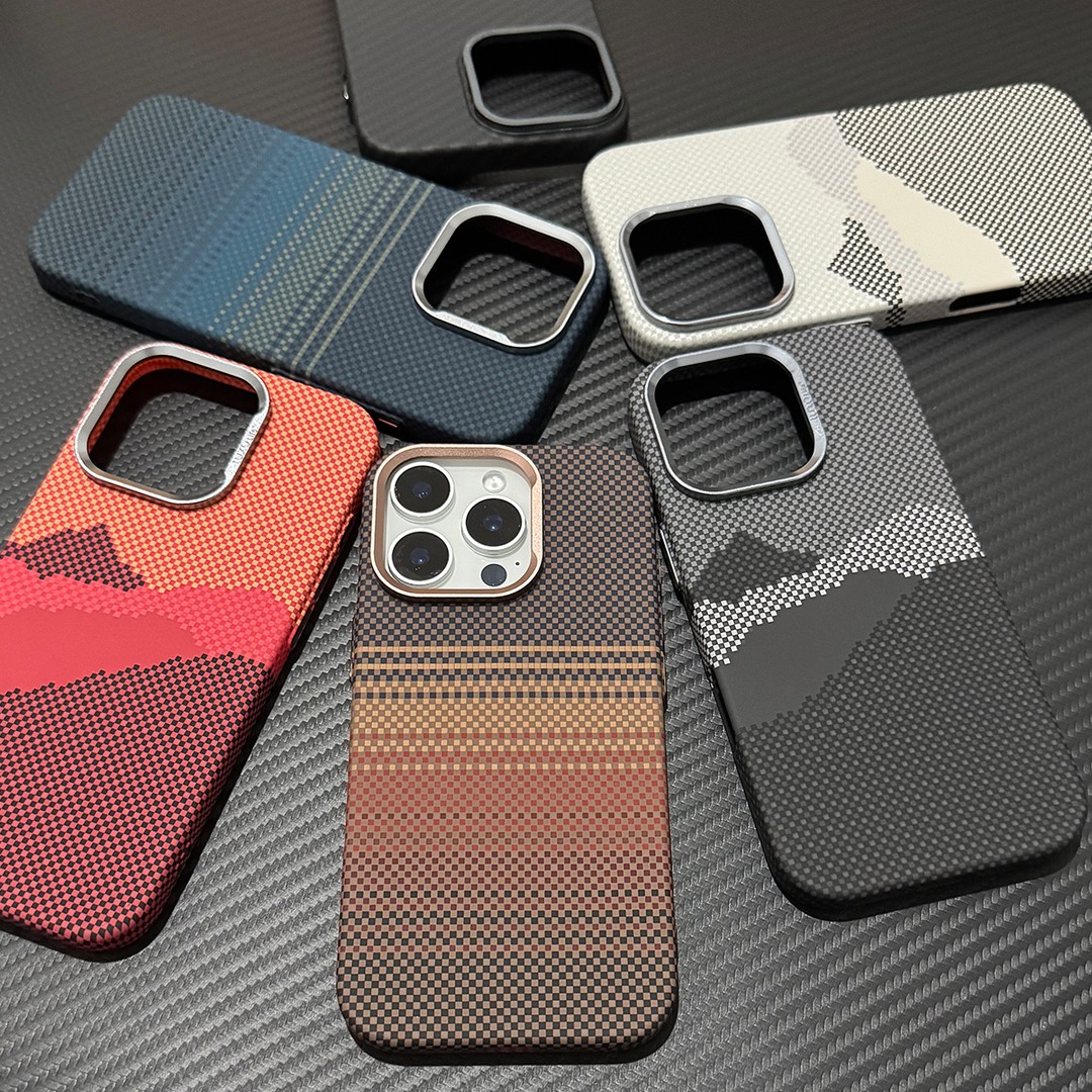 磁吸凯夫拉纹适用iPhone17ProMax——12手机壳16PRO裸机手感防摔壳