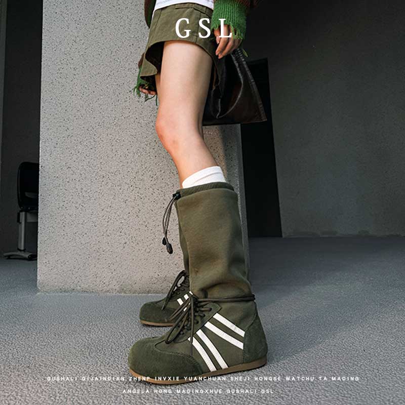 【卫士系列】甜酷高筒骑士靴2025新款冬内增高加绒小个子马丁靴女鞋