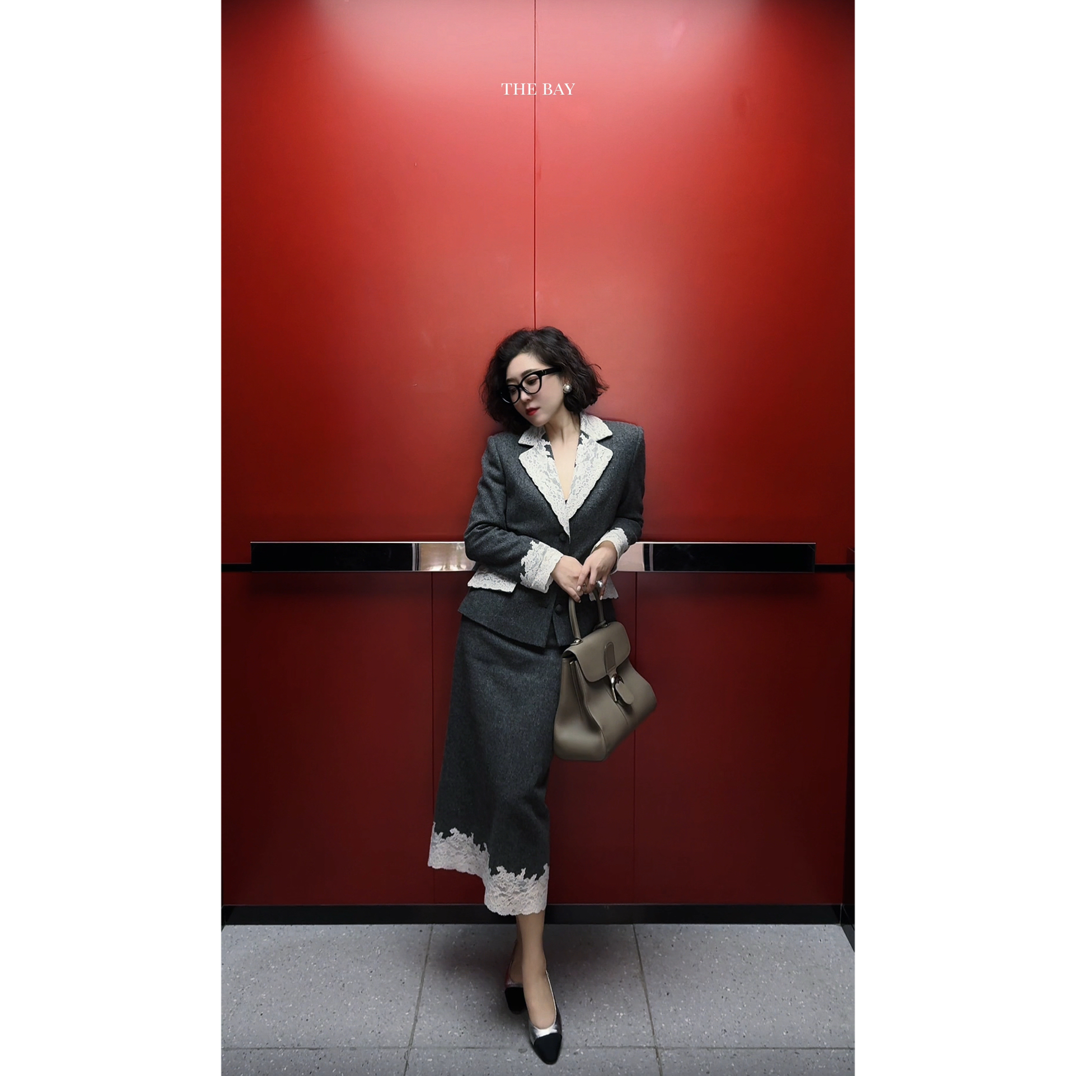 TheBay【海盗爷】羊毛彩点外套+半裙Bay2SQXL0203,Bay2SQXL0229