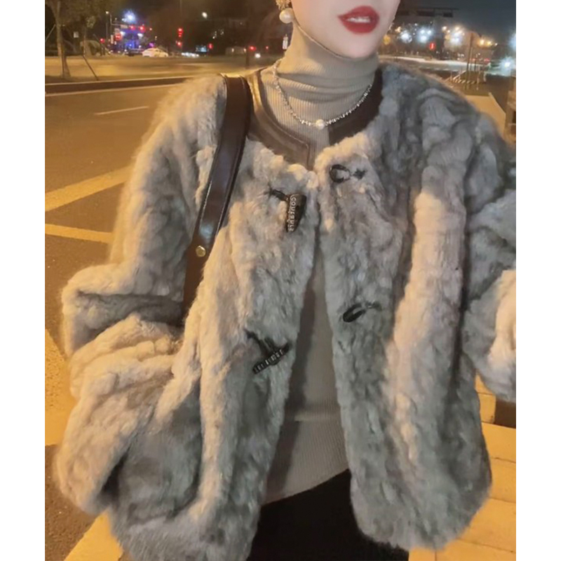 靓雅女【冬日情书】秋冬新款氛围感毛毛外套女时尚气质韩系温柔上衣