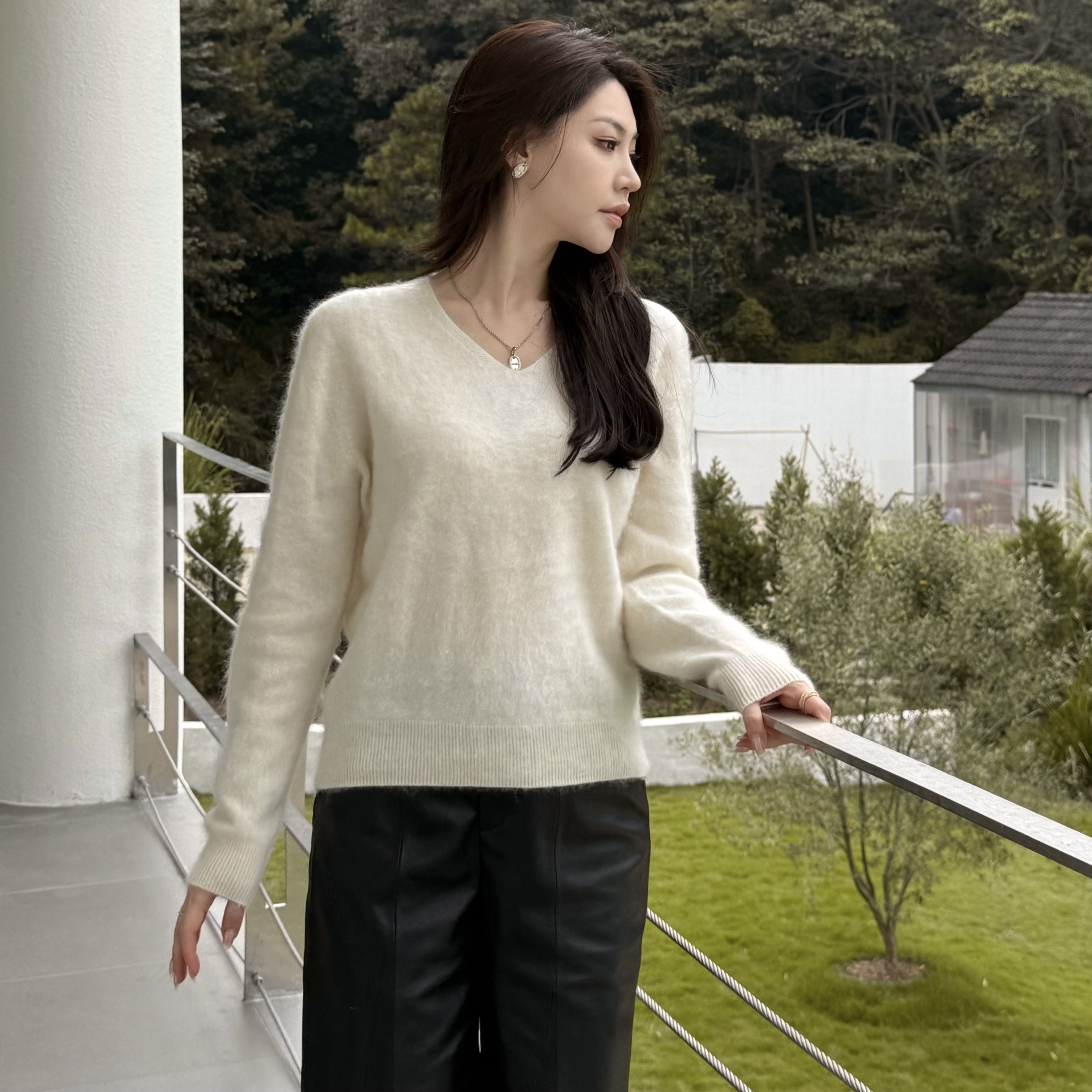 王嬛嬛MsLime25年新款【玄境】山羊绒&绵羊毛毛织上衣 HD2C0667