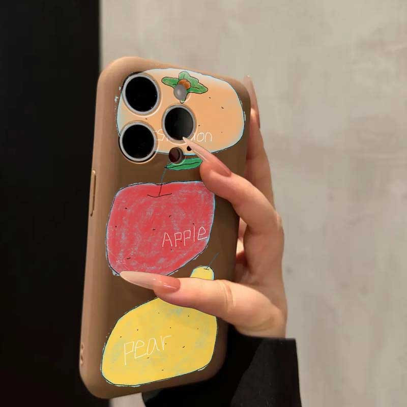 趣味抽象水果适用iphone16Promax搞怪15新款14液态手机壳13保护套