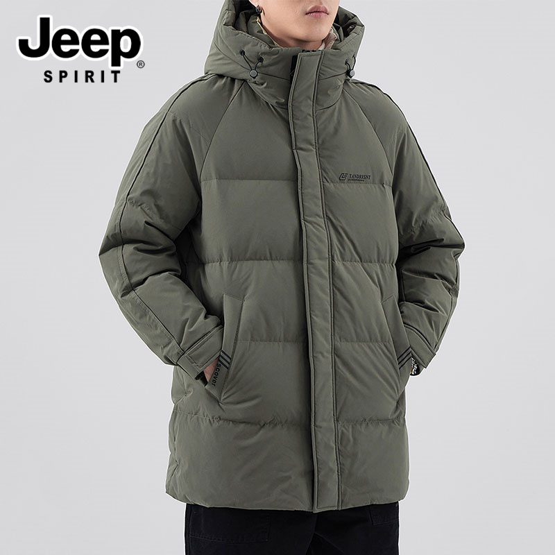 JEEPSPIRIT高端鹅绒美式简约羽绒服男士男士羽绒服最新款2025爆款