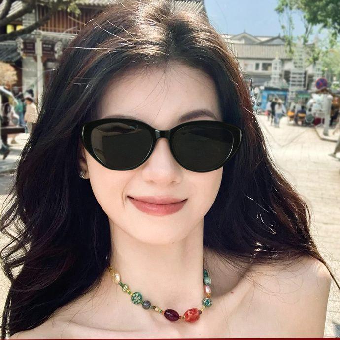 猫眼墨镜适合方圆脸新款女款墨镜女偏光太阳镜高级感