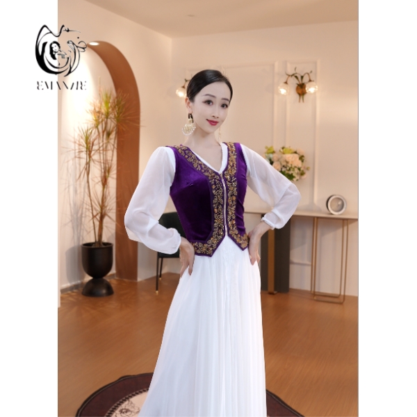 E25Q85曼之舞异域风情新款刺绣马甲印度纱丽服饰新疆舞蹈服装