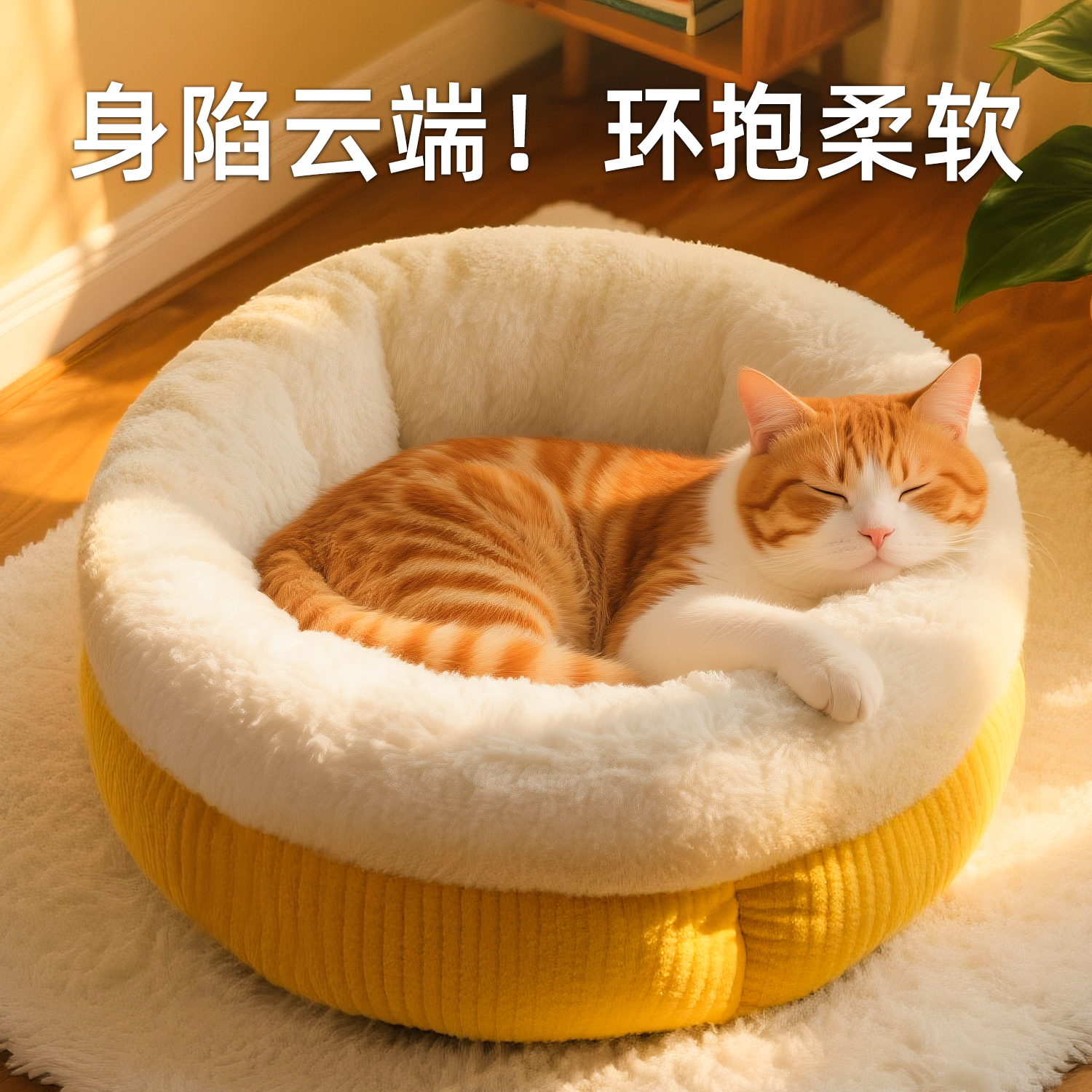 猫窝冬季加厚保暖款小型狗窝半封闭式猫屋四季通用深睡幼猫咪用品