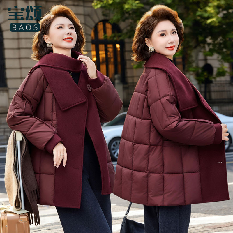 特大码棉服女士妈妈冬装外套加厚保暖显年轻胖mm休闲棉衣宽松棉袄