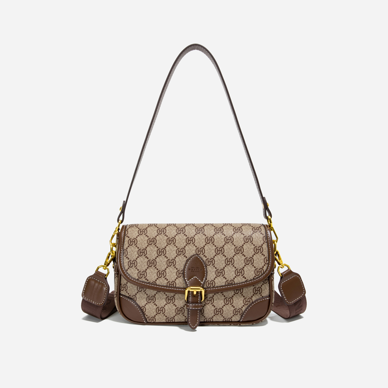 2025新款经典百搭法棍单肩斜挎包轻奢复古中号