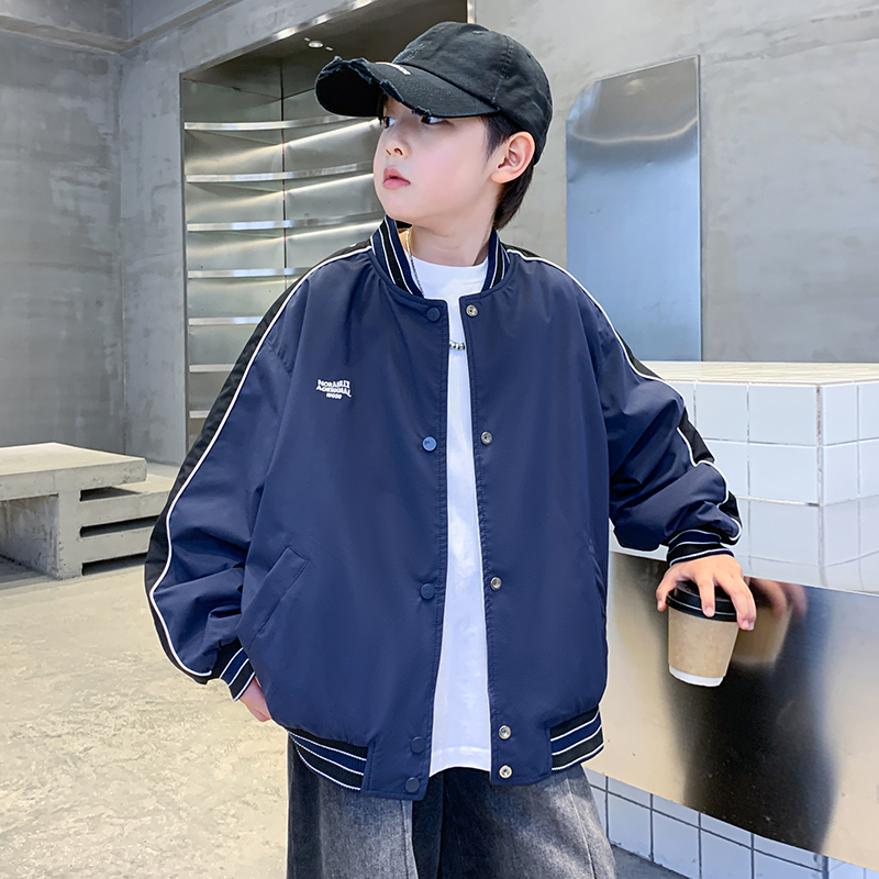 男童两面穿外套春秋款2025新款儿童秋装棒球服中大童夹克衫秋季潮