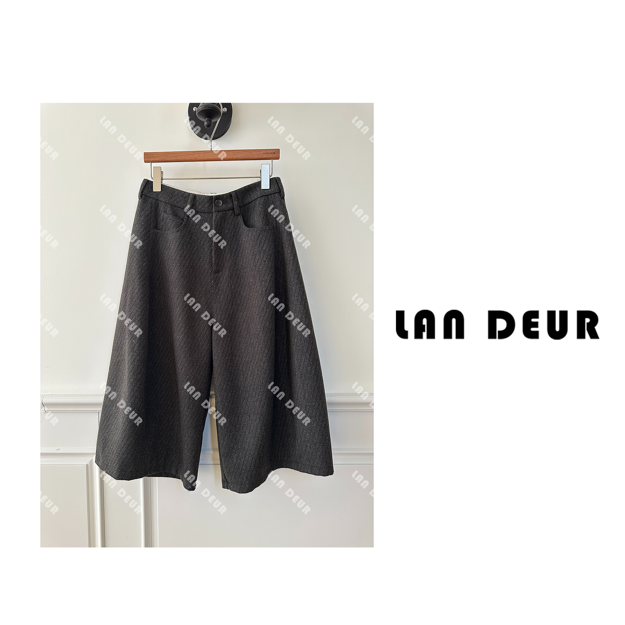 JIUJIU【灵感慕斯】时尚百搭休闲设计师重工宽松秋冬休闲裤女