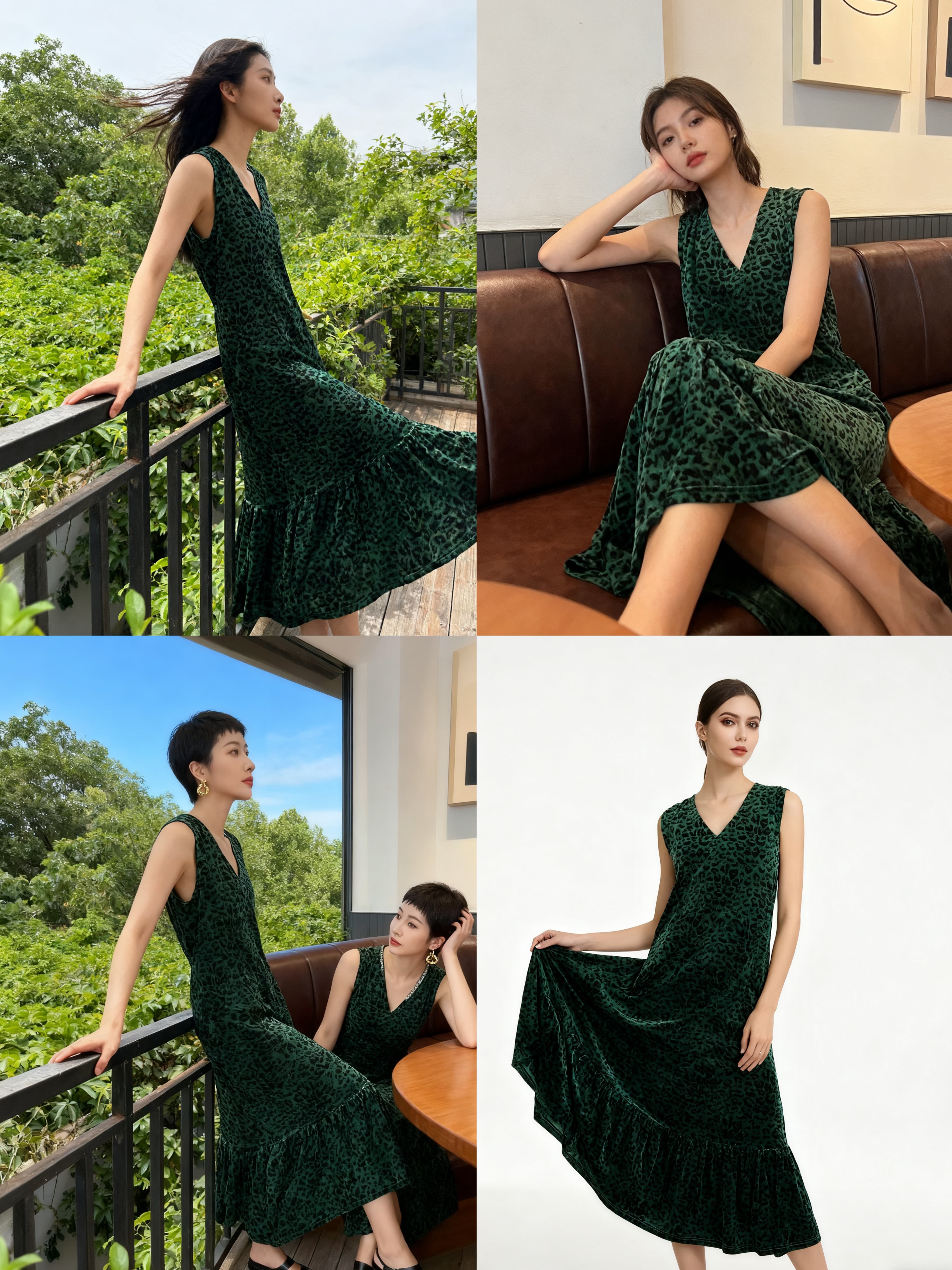 （豹纹背心裙）2025秋冬时尚气质显瘦不挑人时尚长款法式洋气8211#