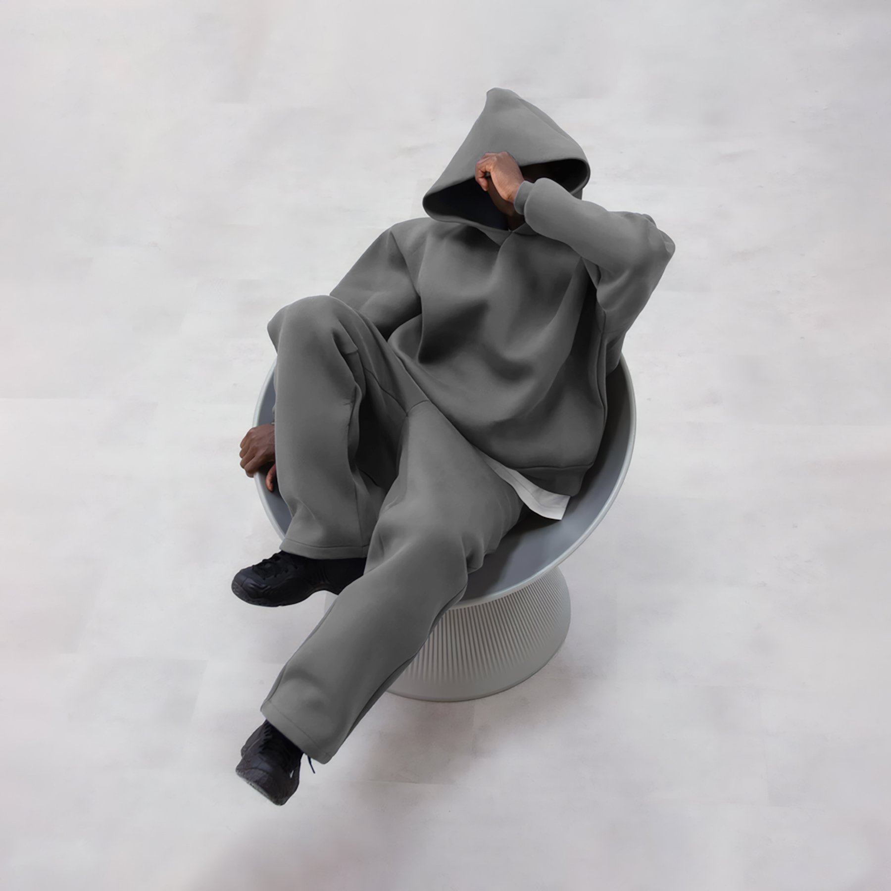 【套头帽衫机场套装】极简纯色短款Boxy帽衫套装男女同款秋冬加厚