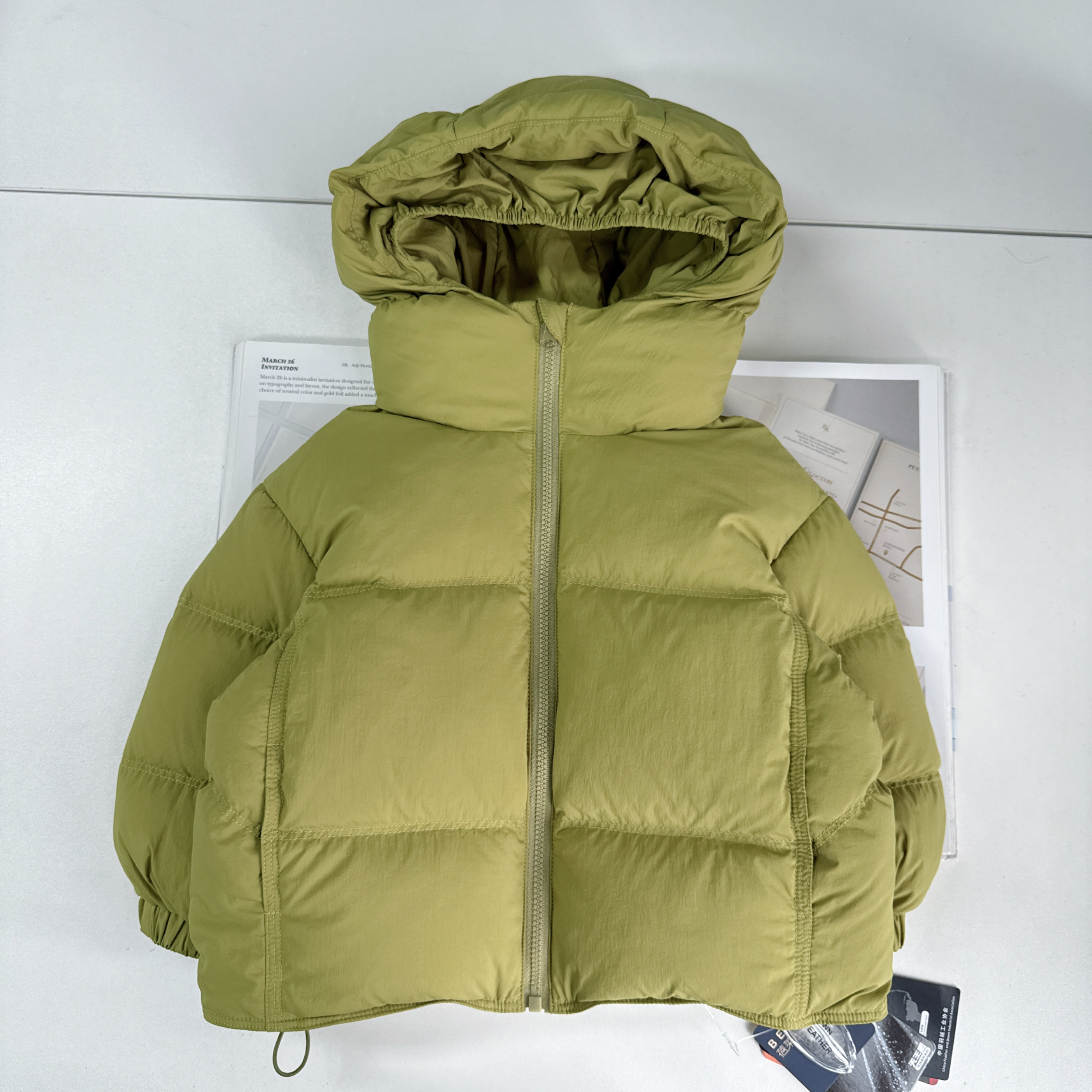 【连帽三防石墨烯羽绒服 小乐妈咪】婴儿童羽绒服男女宝J21 AM汉服