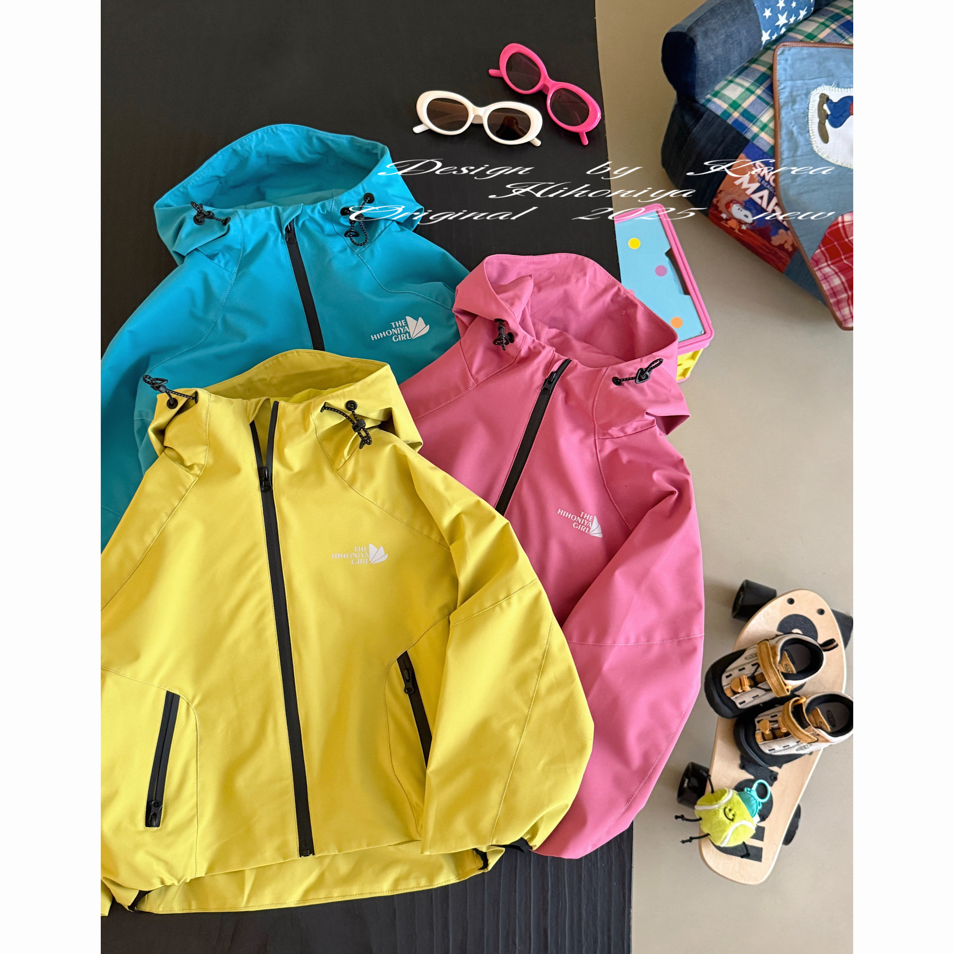 Q【旷野听风】三Hihoniya~2025秋季亲子彩色三防户外软壳轻量冲锋衣