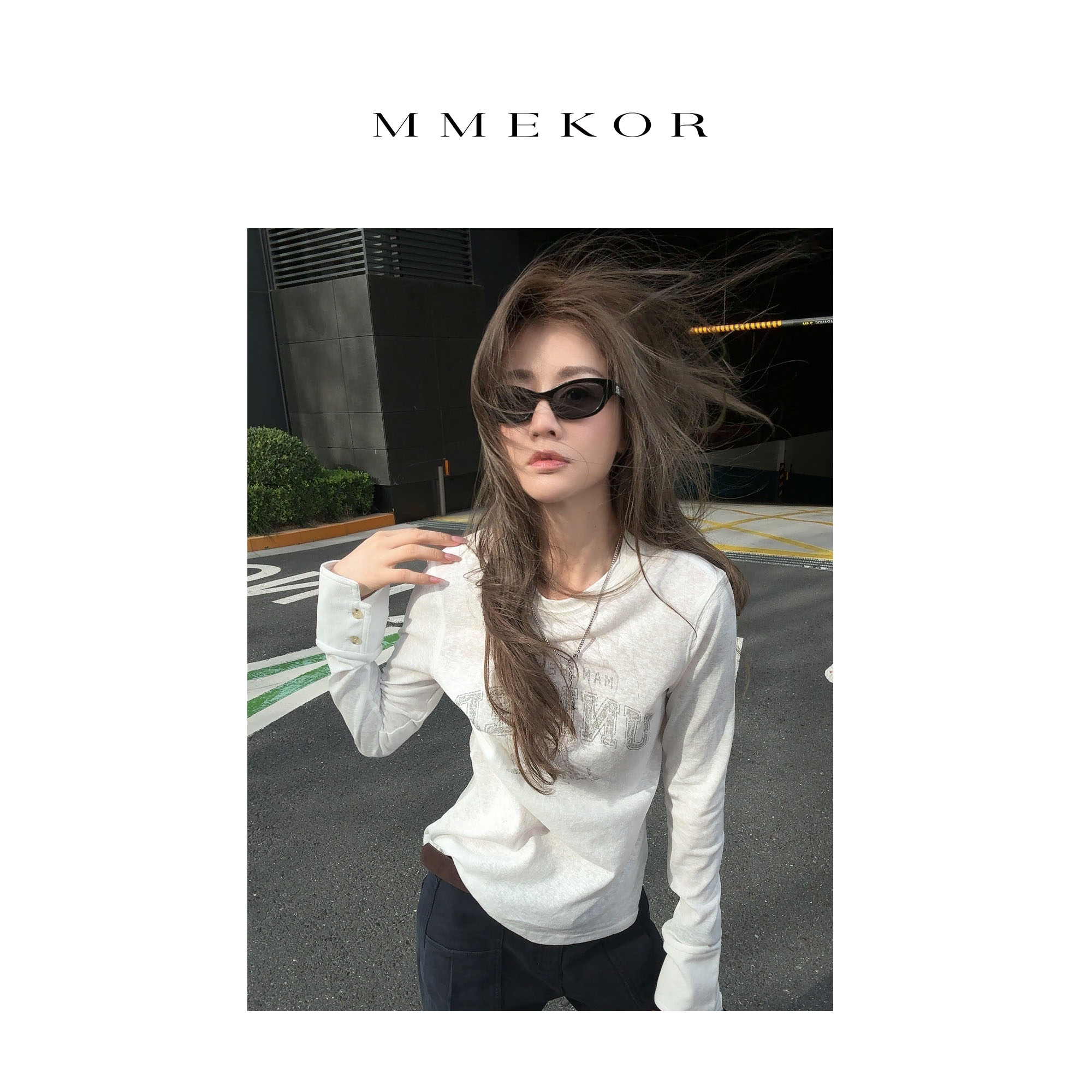 MMEKOR“波普胶卷”T恤 2025新款返潮复古风百搭长袖 30137