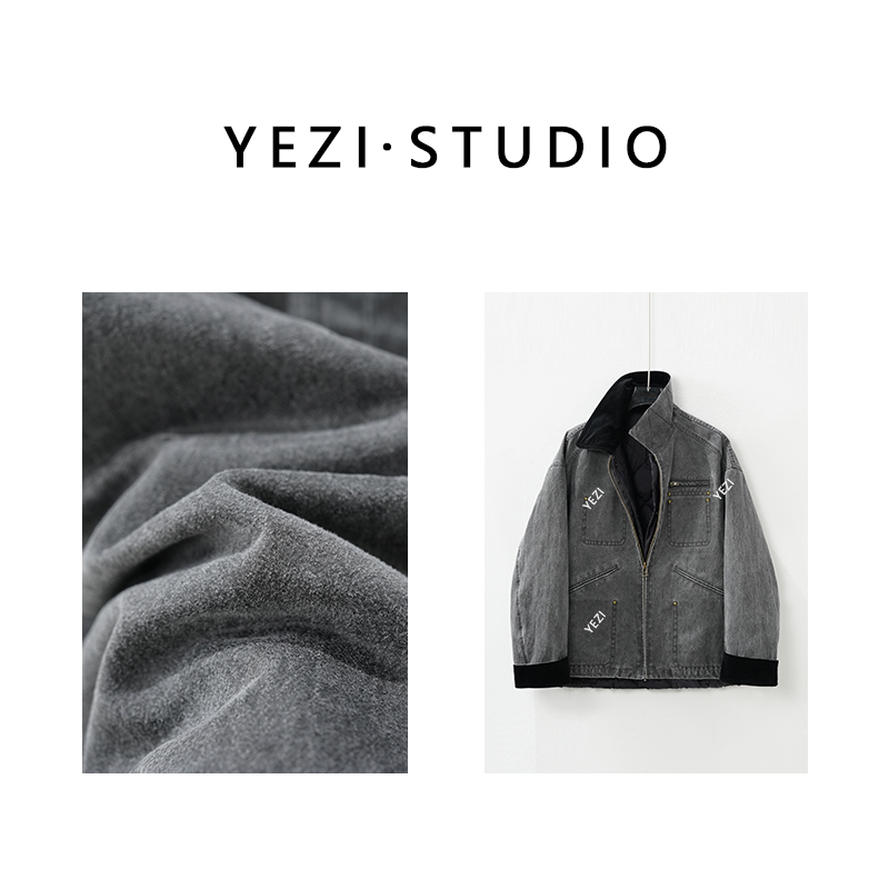 【拽酷女孩】白鹅绒巴恩复古风撞色翻领休闲拼接鹅绒外套25308004