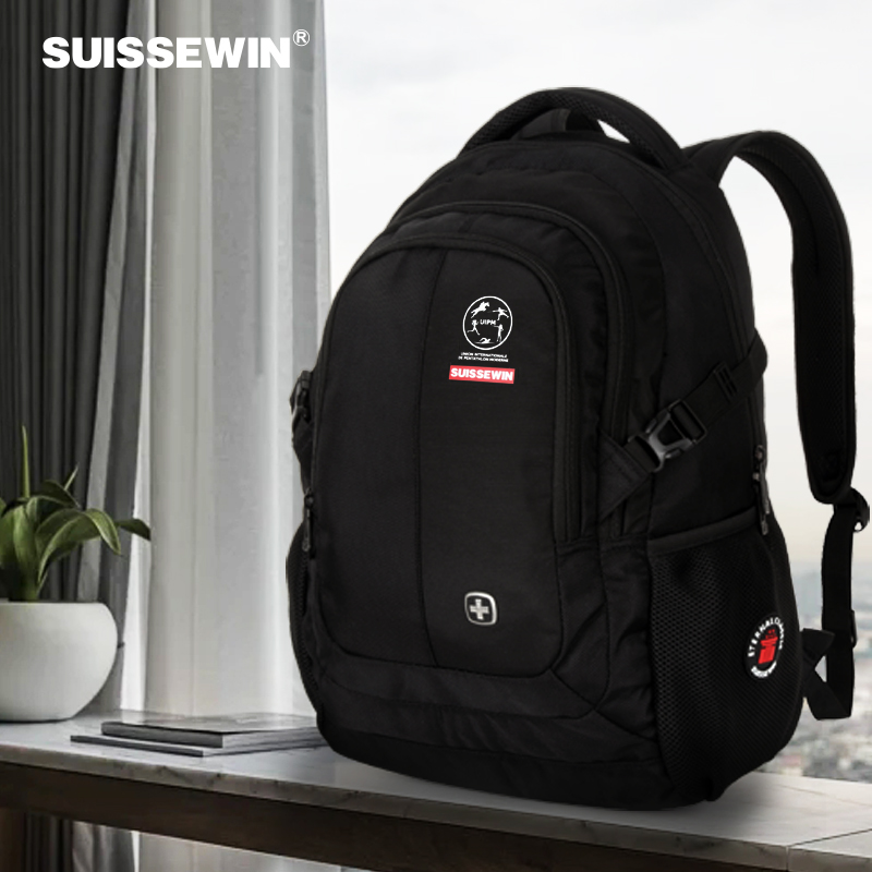 SUISSEWIN学生上学/旅行都能背！男生简约款！防水防磨耐刮！双肩包