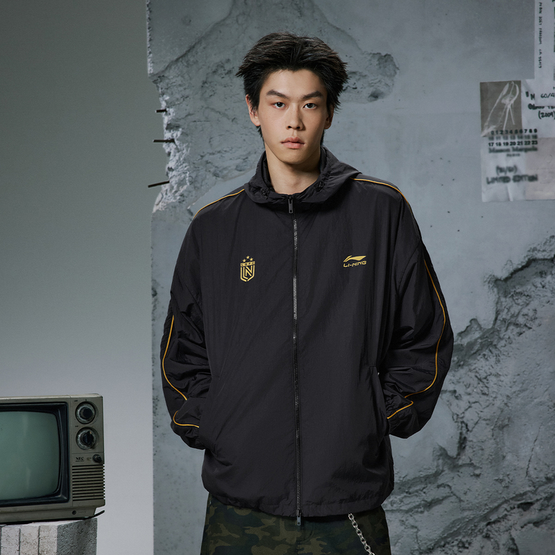 R李宁男女同款秋季防泼水防风户外宽松百搭时尚运动风衣AFDVH29