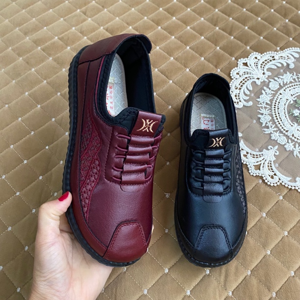 一脚蹬舒适软底春秋平底防滑妈妈鞋D33-5单鞋休闲鞋洋气60-70岁